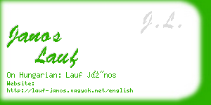 janos lauf business card